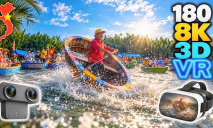 🌀 Welcome to the world's most scenic washing machine! 🧺🌴 | Cam Thanh Basket Boat Ride, Vietnam