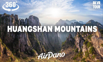 Huangshan mountains, China. 8K VR meditation