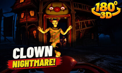 SCARY CLOWN Roller Coaster in VR180 3D! 🎃 | Epic Roller Coasters: The Clown Show