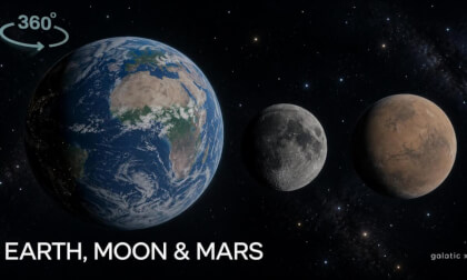 360° VR: Documentary Earth to the Moon and Mars | 8K Space Journey