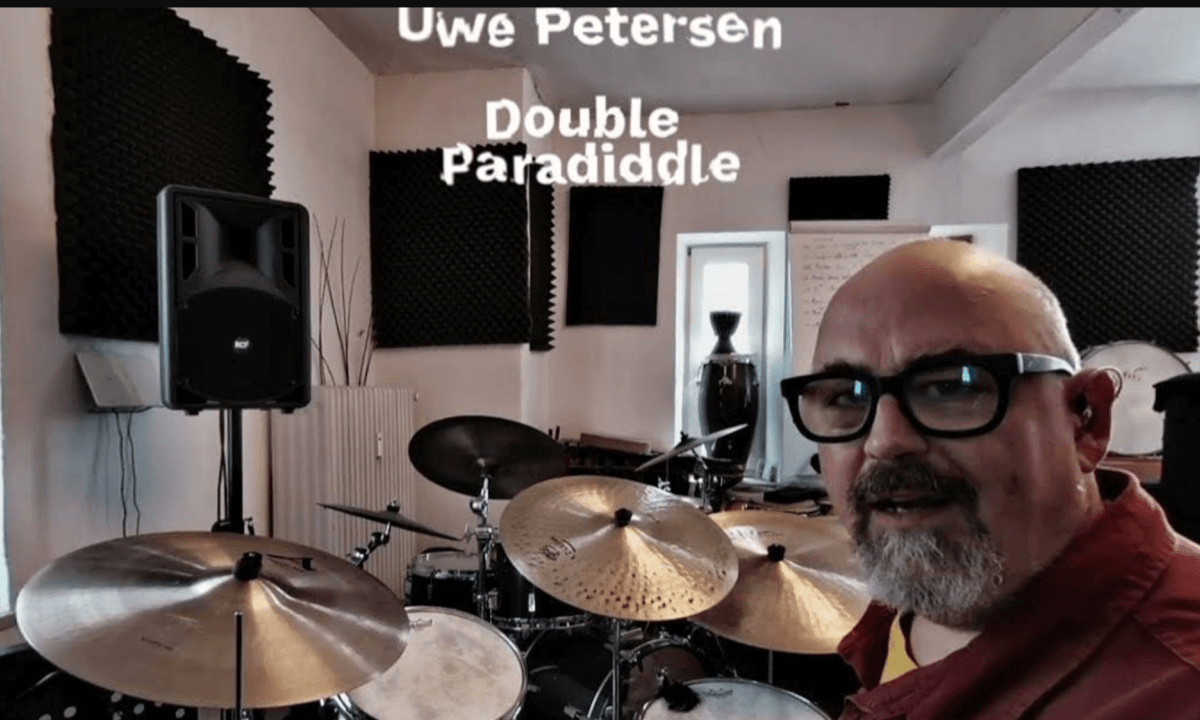 Uwe Petersen explains Double Paradiddle in VR180 3D captured with the CALF Cam