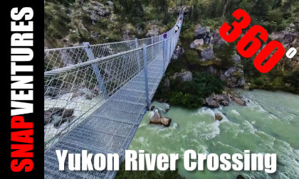 360 Degree Walk Over Yukon River Suspension Bridge! VR Video 360 Degree Walk Over Yukon River Suspension Bridge! VR