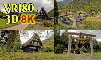 Spectacular autumn scenery of Suganuma, a world cultural heritage site,Toyama,Japan