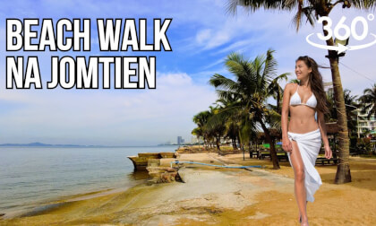 Beach Walk with me in Na Jomtien and watch the sunrise - Thailand November 2023 VR Video Beach Walk with me in Na Jomtien and watch the sunrise - Thailand November 2023 VR