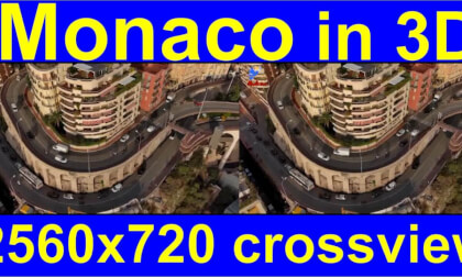 Monaco, microstate on the French Riviera  in 3D cross-view "by angel's eyes - iXYt" as VR or TR Monaco, microstate on the French Riviera  in 3D cross-view "by angel's eyes - iXYt" as VR or TR