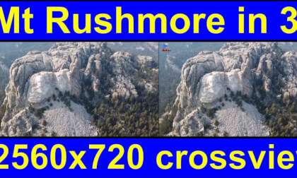 Mount Rushmore, South Dakota in 3D cross-view "by angel's eyes - iXYt" as VR or TR