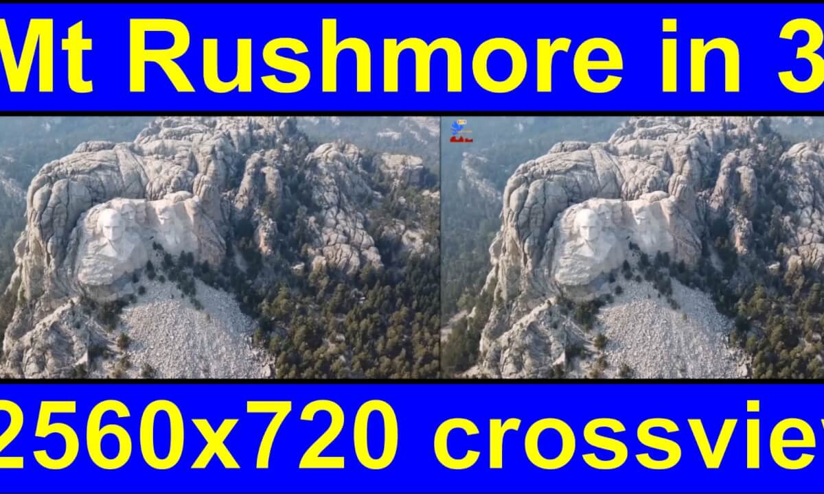 Mount Rushmore, South Dakota in 3D cross-view "by angel's eyes - iXYt" as VR or TR