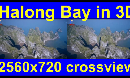 Halong Bay, Vietnam in 3D cross-view "by angel's eyes - iXYt" as VR or TR Halong Bay, Vietnam in 3D cross-view "by angel's eyes - iXYt" as VR or TR