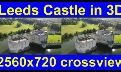 Leeds Castle, Kent, England in 3D cross-view "by angel's eyes - iXYt" as VR or TR Leeds Castle, Kent, England in 3D cross-view "by angel's eyes - iXYt" as VR or TR