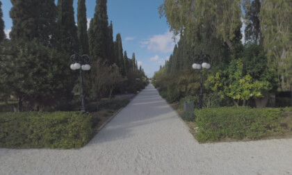 360 VR Beauty of Bahai Gardens in Haifa, Israel