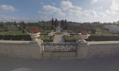 360 VR Terraces of the Shrine of the Bab in Haifa, Israel