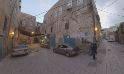 360 VR In the street of ancient city Acre, Israel