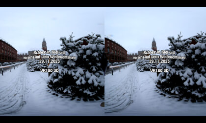 Snow and Christmas Market in the morning in Kiel 2023 (VR 180 3D) Snow and Christmas Market in the morning in Kiel 2023 (VR 180 3D)