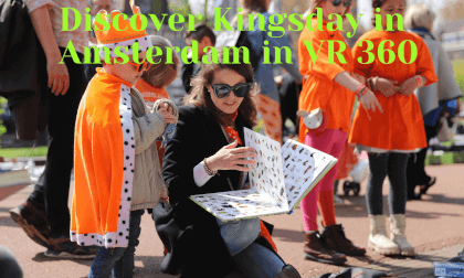 Kings day celebrations front Amsterdam central station  2023  in virtual reality 360 VR Video Kings day celebrations front Amsterdam central station  2023  in virtual reality 360 VR