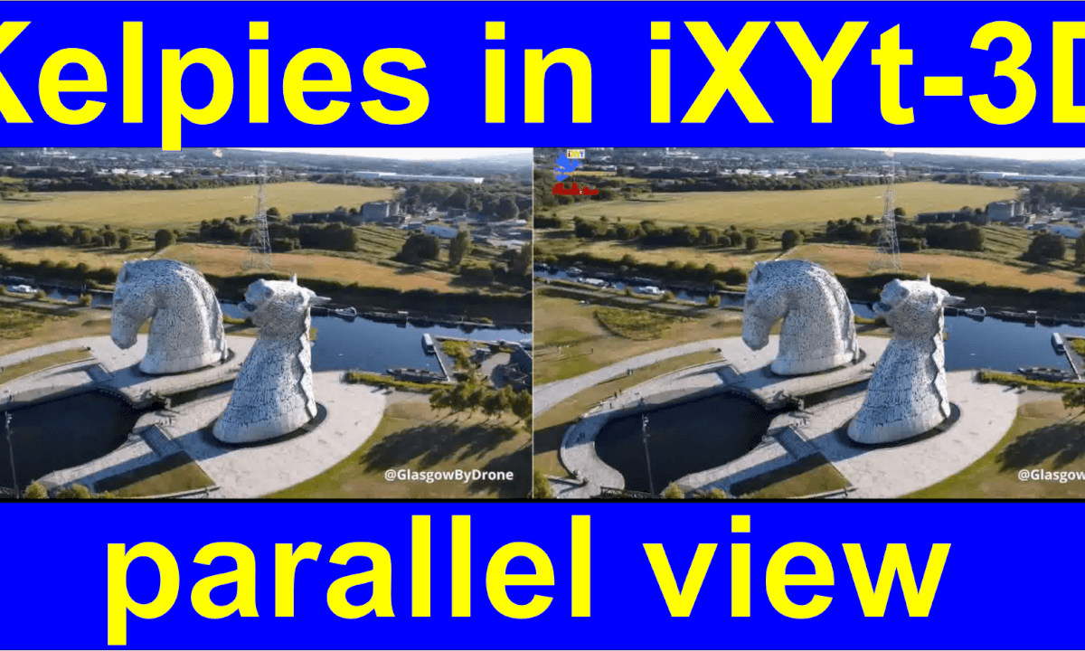 Kelpies, Scotland in 3D "by angel's eyes - iXYt" test for VR