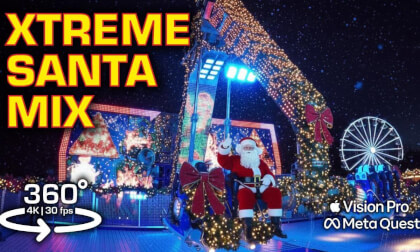 EXTREME SANTA MIX VR 360° 🎅 KMG X-Drive Night Ride | Dance Mix Otten