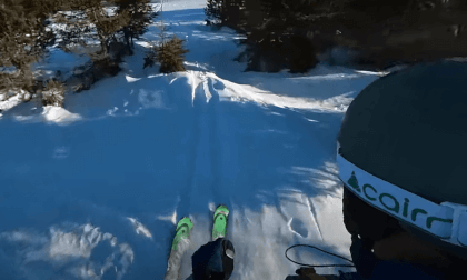 Backcountry ski beetwen the trees _ A winter in the French Alps VR Video Backcountry ski beetwen the trees _ A winter in the French Alps VR