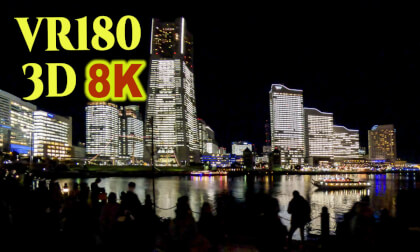 Hyperstereoscopy Night view in Yokohama,Kanagawa,Japan