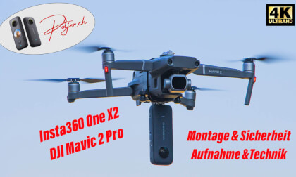 Insta360 One X2 in use with a drone German - recording and filming technology Insta360 One X2 in use with a drone German - recording and filming technology