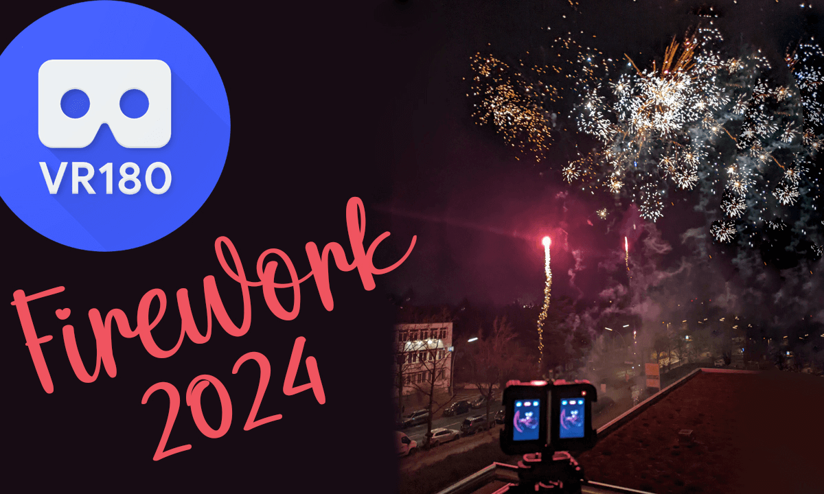 8K VR180 - Firework 2024 / New Year Celebration