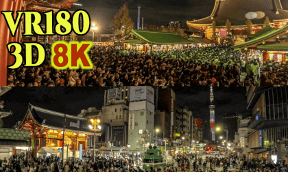 Tokyo Asakusa was crowded with 2024 New Year's visit to Sensoji Temple VR Video Tokyo Asakusa was crowded with 2024 New Year's visit to Sensoji Temple VR