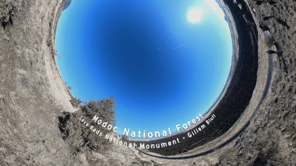 VR 360° Invisible drone - Modoc National Forest - Gillem Bluff