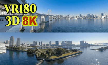 Hyperstereoscopic 3D of Tokyo Bay scenery shot on GoPro Hero 11 Black
