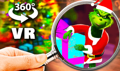 360 VR Video - Where's the Grinch, Help Santa Claus