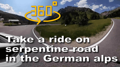 Serpentine road in the Alps
