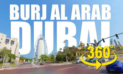 360 video | Burj Al Arab Dubai view along Jumeirah St. VR Video 360 video | Burj Al Arab Dubai view along Jumeirah St. VR