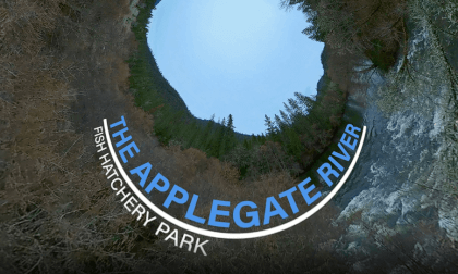 VR 360° Invisible drone - Applegate River at Fish Hatchery Park