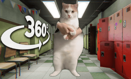 360 Cat Dancing To EDM In YOUR School 4K VR 360 Video