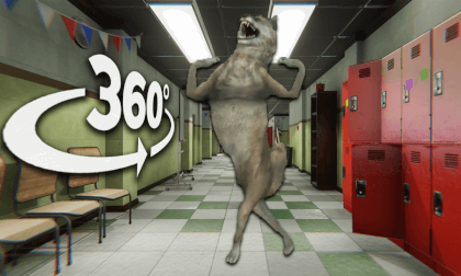 360° Dancing Wolf Meme In YOUR School | 4K VR 360 Video