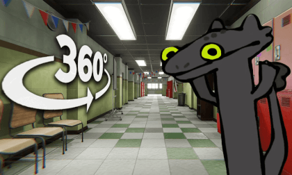 Toothless Dragon Dancing in YOUR School | 4K VR 360° Video