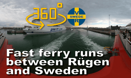 Fast ferry runs between Sweden and  Rügen