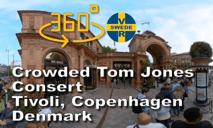 Tivoli Copenhagen Crowded Tom Jones Consert VR Video Tivoli Copenhagen Crowded Tom Jones Consert VR