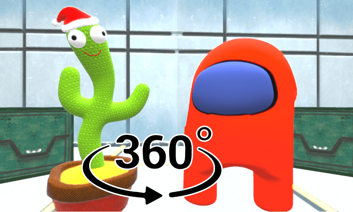 VR 360 Cactus Beatbox vs Amongus, When the imposter is sus (beatbox meme) | 360 video