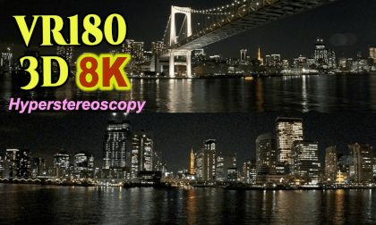 Hyperstereoscopy 3D of Tokyo Bay Night View Cruise VR Video Hyperstereoscopy 3D of Tokyo Bay Night View Cruise VR