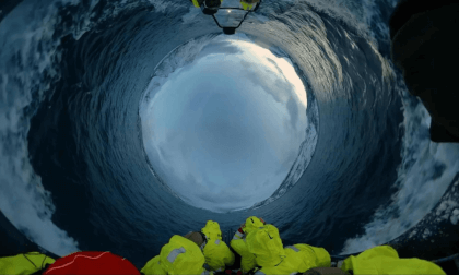 Orcas from a boat near Tromso, Norway in 360 Orcas from a boat near Tromso, Norway in 360