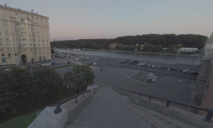 360 VR Moscow view with river and Pushkinsky Bridge, Russia 360 VR Moscow view with river and Pushkinsky Bridge, Russia
