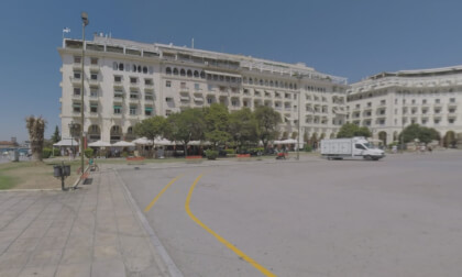 360 VR City centre with Aristotelous Square and Nikis avenue in Thessaloniki