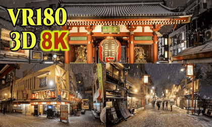 Snowy scenery in Asakusa,TOKYO,Japan VR Video Snowy scenery in Asakusa,TOKYO,Japan VR