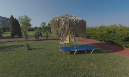 360 VR Recreational area and green garden near the hotel