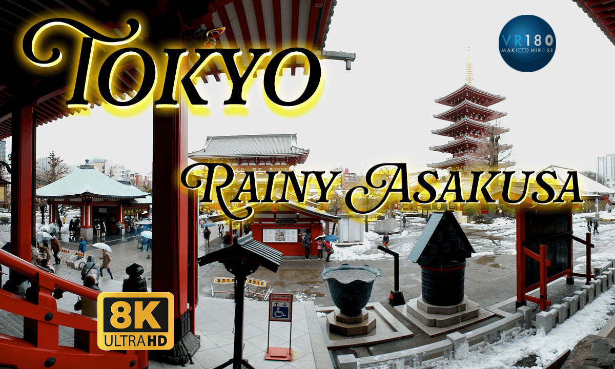 Rainy Asakusa, 雪明け雨の浅草 雷門Kaminarimon, Tokyo Japan -Travel Japan-