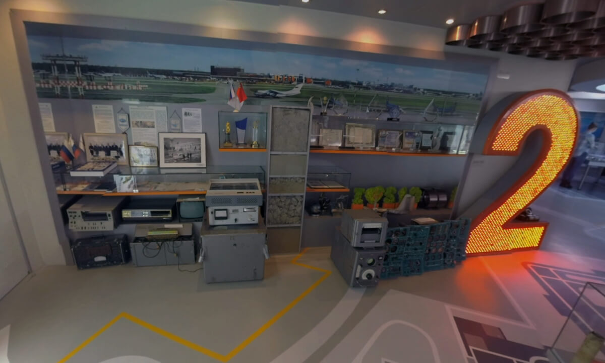 360 VR Visitors at History Museum of Sheremetyevo in Moscow, Russia