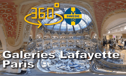 Galeries Lafayette Haussmann with a remarkable dome and a panoramic view of Paris VR Video Galeries Lafayette Haussmann with a remarkable dome and a panoramic view of Paris VR