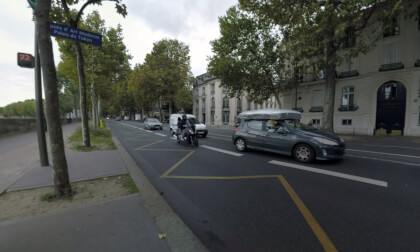 360 VR Eiffel Tower and Debilly Footbridge viewed from New York Avenue, Paris