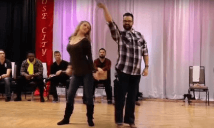 Improvised West Coast Swing Dance by PJ Turner & Tashina Beckmann - (2017) - 2D to VR 3D VR Video Improvised West Coast Swing Dance by PJ Turner & Tashina Beckmann - (2017) - 2D to VR 3D VR