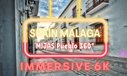 SPAIN, MÁLAGA, MIJAS PUEBLO. STREET WALKING TOUR. VR 360 EXPERIENCE. VR Video SPAIN, MÁLAGA, MIJAS PUEBLO. STREET WALKING TOUR. VR 360 EXPERIENCE. VR