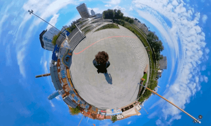 Summer ride on the river bank in Yekaterinburg